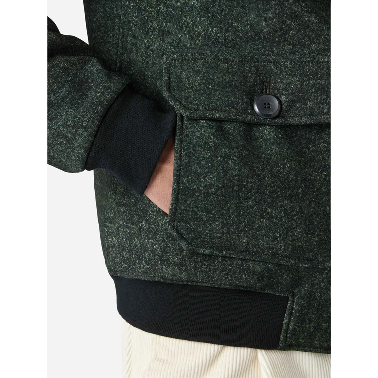 Mc2 Saint Barth Thermo Jacket Byron With Melange Grey Wooly Print - Men
