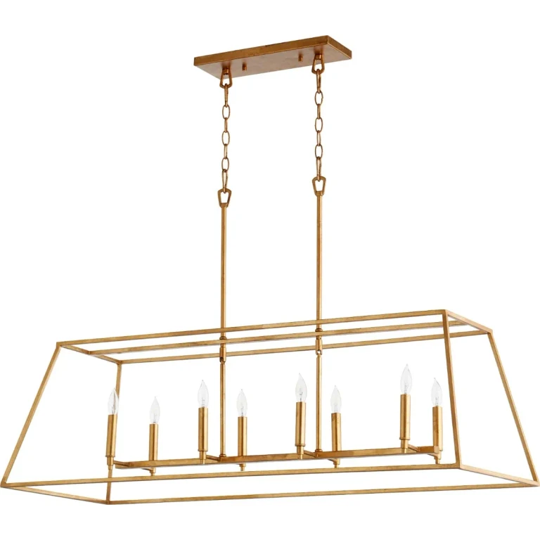 Quorum Gabriel 8-Light 17" Pendant Light in Gold Leaf