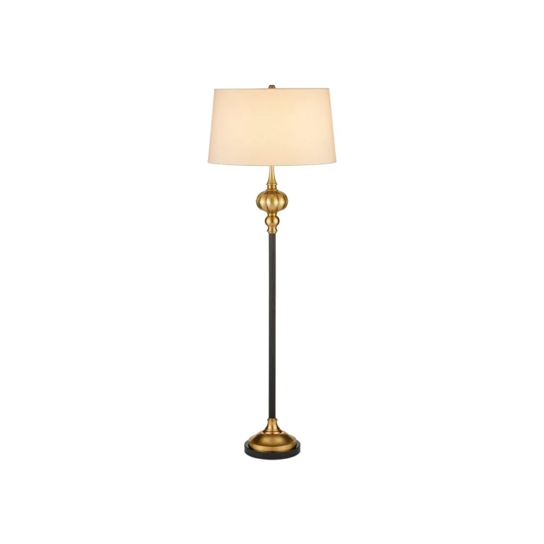 Bronze Vintage Brass Floor Lamp from the Haines Collection