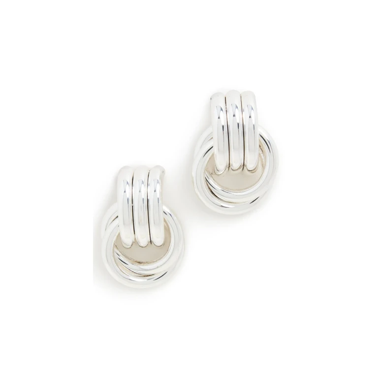 Heaven Mayhem Mini Knot Earrings Silver One Size