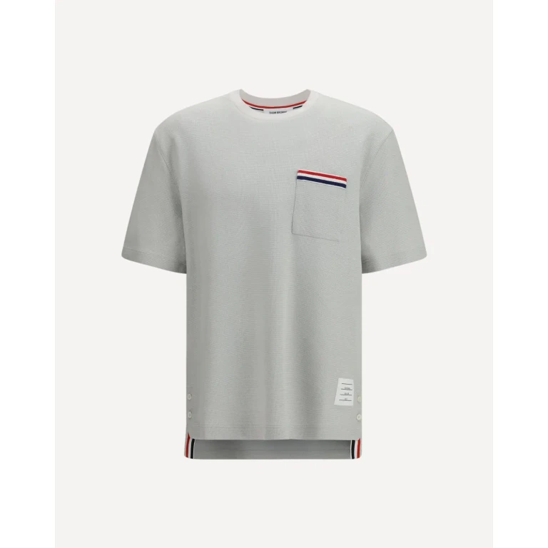 Camiseta de manga corta Thom Browne en algodón y lino