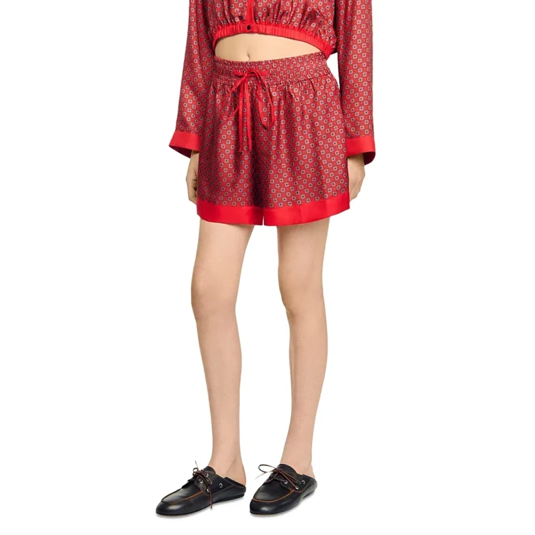 Sandro Scarf Print Shorts