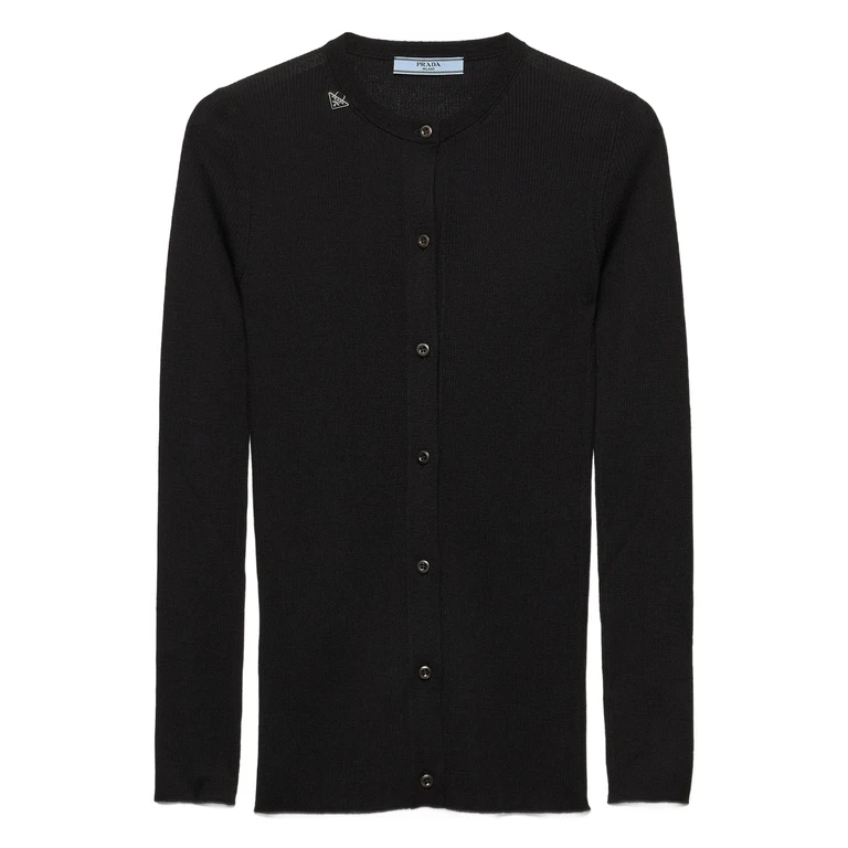 Prada Superfine Wool F.21 Black Maglia - Women