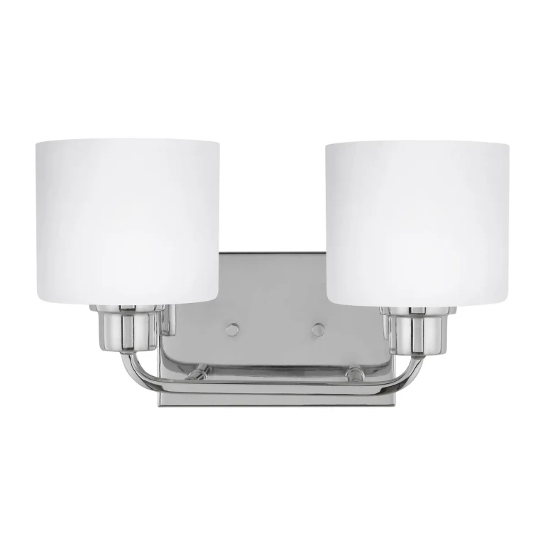 Sea Gull Canfield 2-Light Bathroom Vanity Light in Chrome - 4428802-05