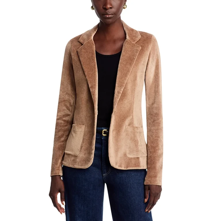 Majestic Filatures Velour One Button Blazer