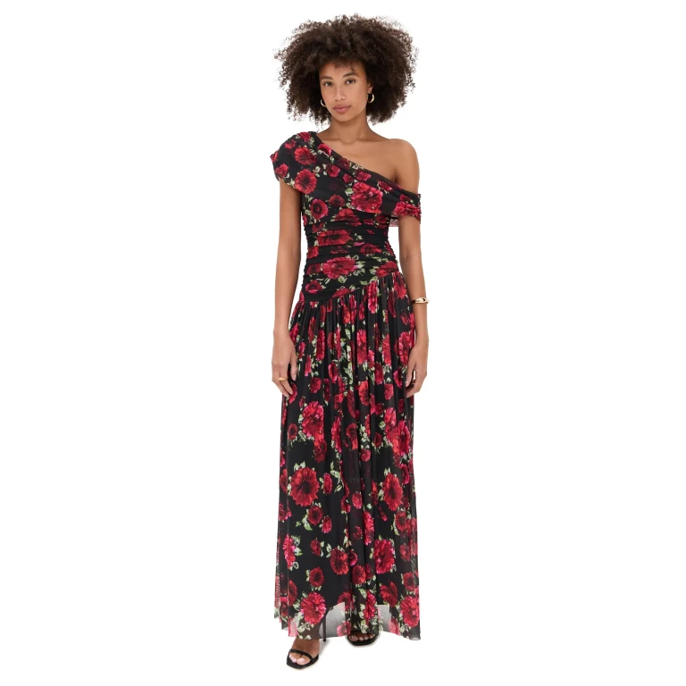 AFRM Marietta Dress Painted Roses XS