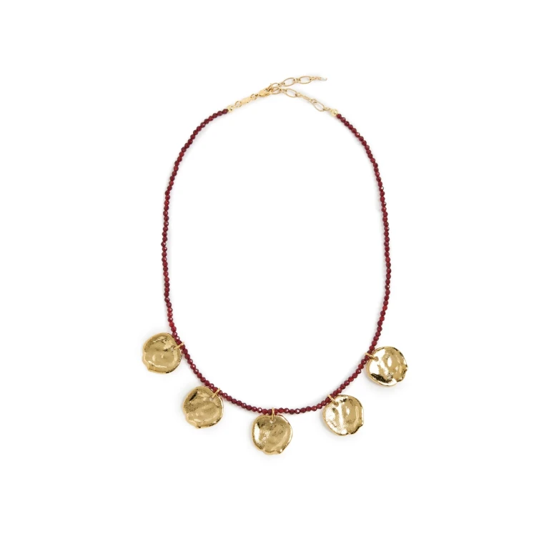 Anni Lu Dream Catcher Necklace Deep Burgundy One Size