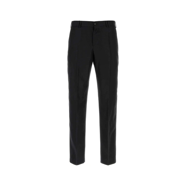 Pt Torino Black Wool Blend Michael Pant 0990 Exterior: Virgin Linen Pantaloni - Men