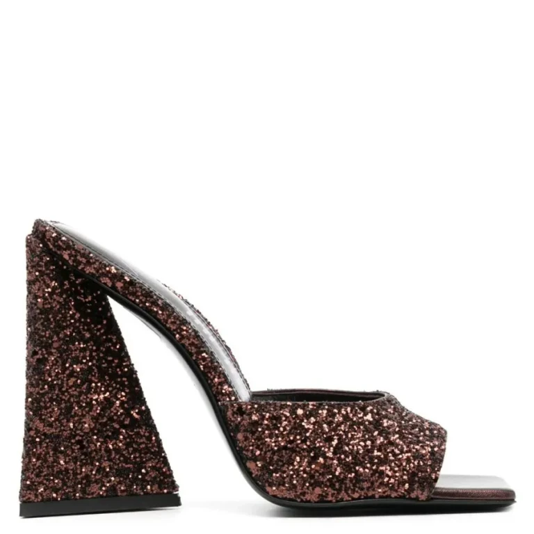 The Attico Ladies Brown Sequins Devon 115 mm Mule