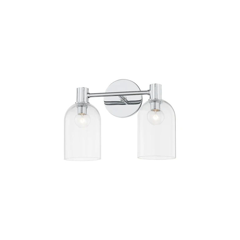 Mitzi Paisley 2-Light Bathroom Vanity Light in Polished Chrome