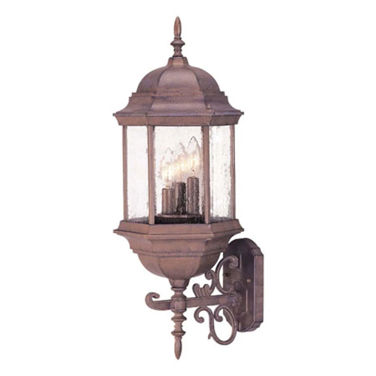 Burled Walnut Three Light Wall Sconce from the Madison Collection
