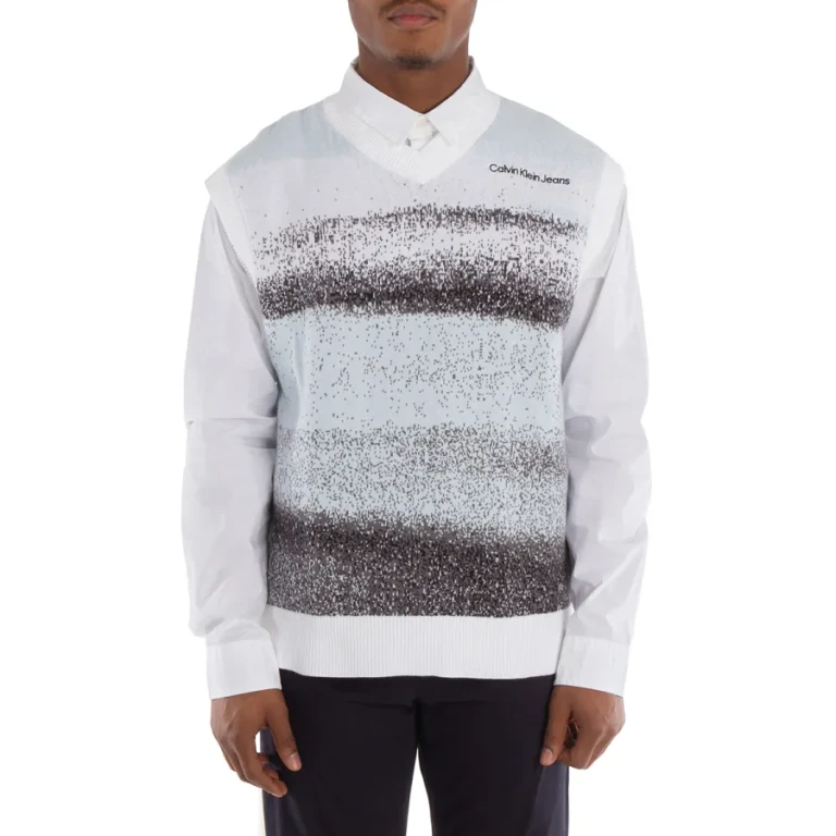 Calvin Klein Spray Jacquard Sleeveless Sweater