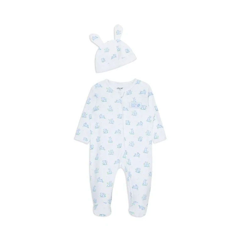 Little Me Boys' Bunny Footie & Hat - Baby