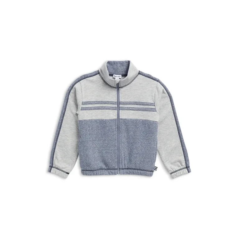 Splendid Boys' Blake Color Block Striped Zip Jacket - Little Kid