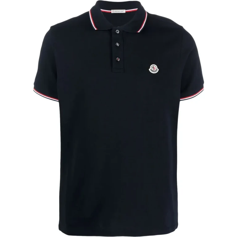 Moncler Striped Trim Polo Shirt