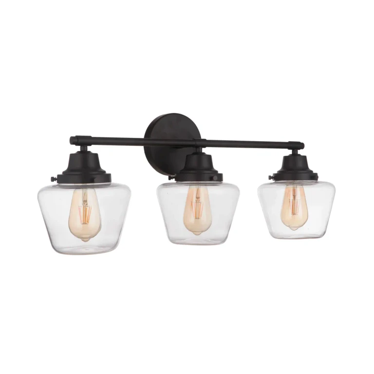 Essex 3-Light Bathroom Vanity Light in Flat Black