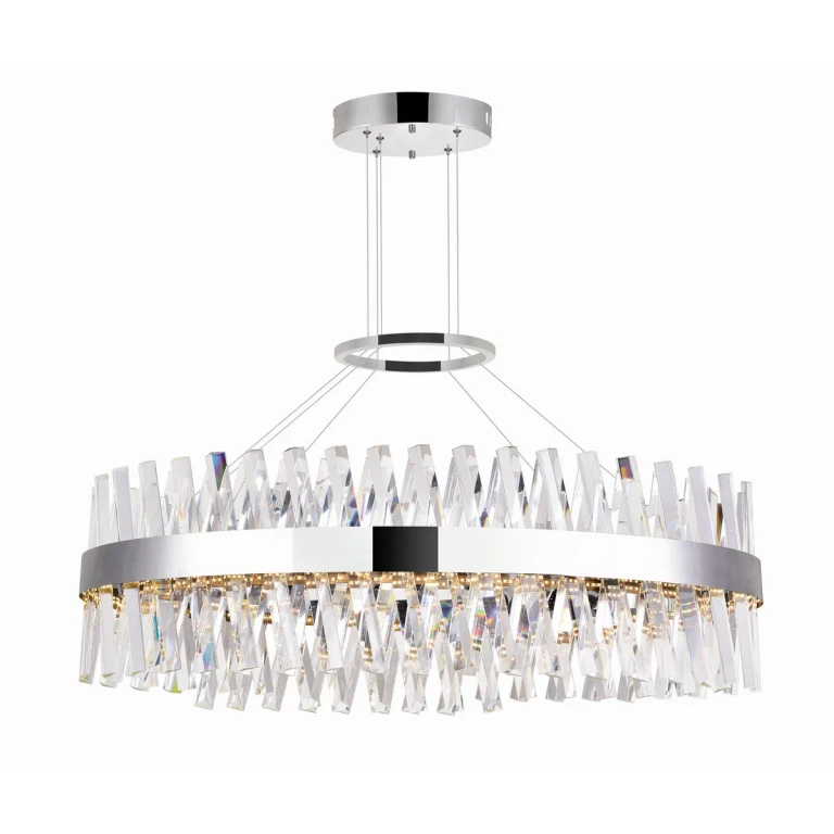 Chrome LED Chandelier from the Glace Collection
