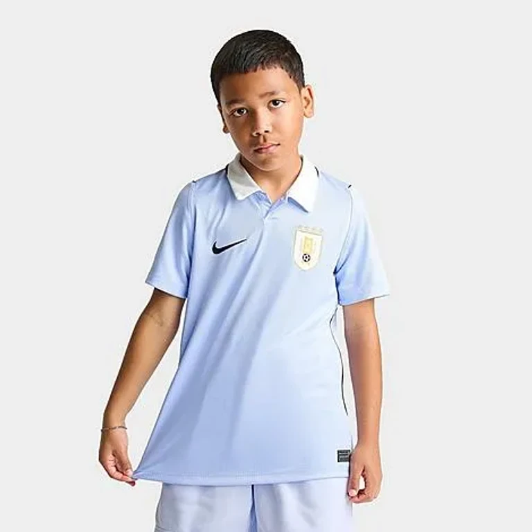 Nike Big Kids Uruguay 26 Stadium Home Dri-FIT Replica Soccer Jersey in Royal Tint/Obsidian Size: XS