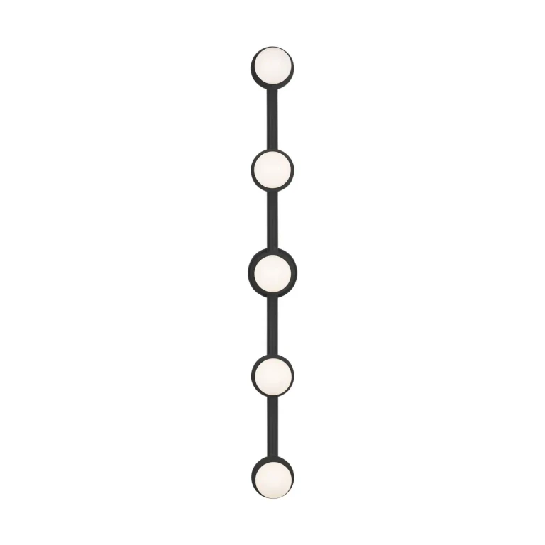 Midnight Black Bathroom Vanity Light from the Nodes Collection
