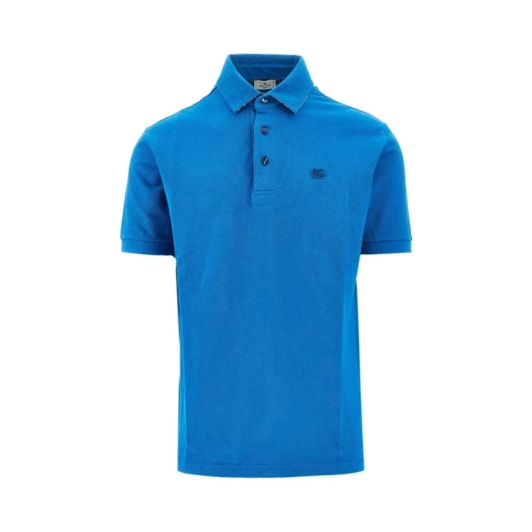 ETRO Piquet polo shirt with Pegaso embroidery Man S