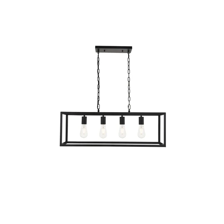black Four Light Pendant from the Resolute Collection
