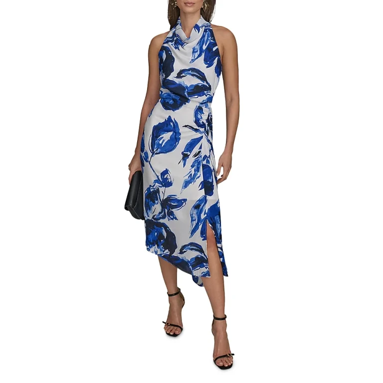Donna Karan Asymmetric Midi Dress