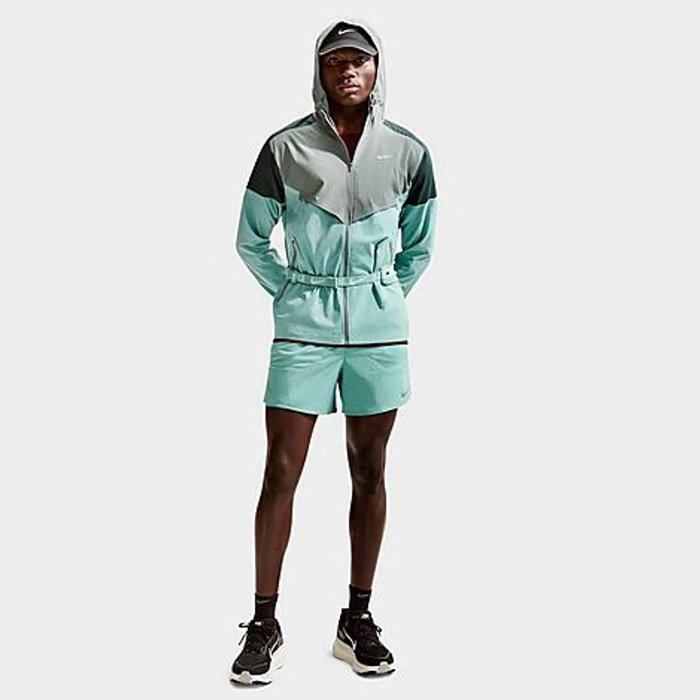 Nike Men's Dri-FIT Stride 2-in-1 5" Running Shorts in Cannon/Cannon/Black Size: Small