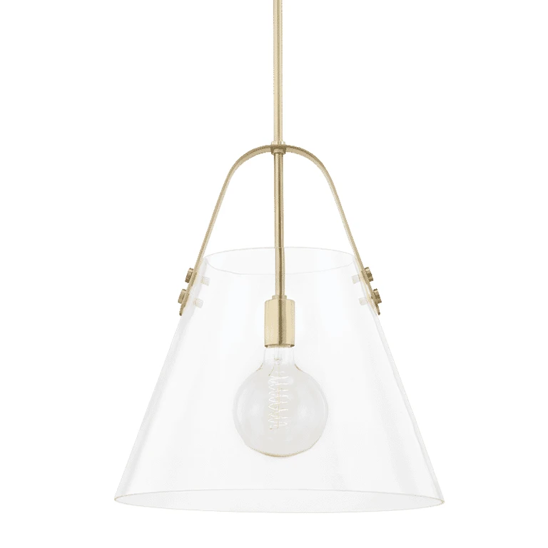 Mitzi Karin Pendant Light in Aged Brass