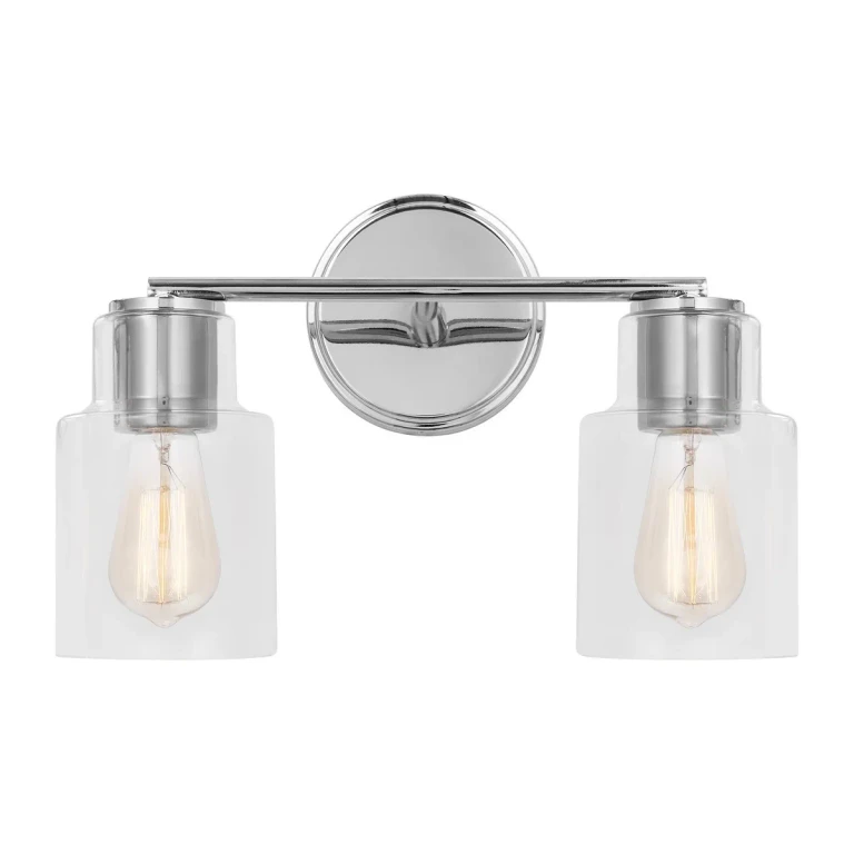Chrome Two Light Bath from the Sayward Collection