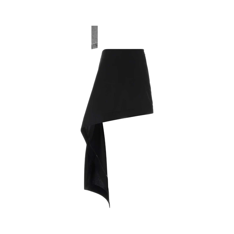 Loewe Black Wool Mini Skirt Exterior: Gonne - Women
