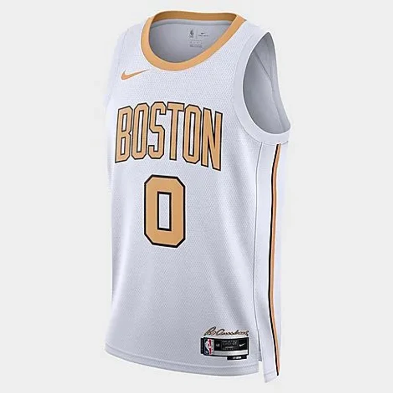 Nike Men's Jayson Tatum Boston Celtics NBA City Edition Swingman Basketball Jersey in White Size: XS