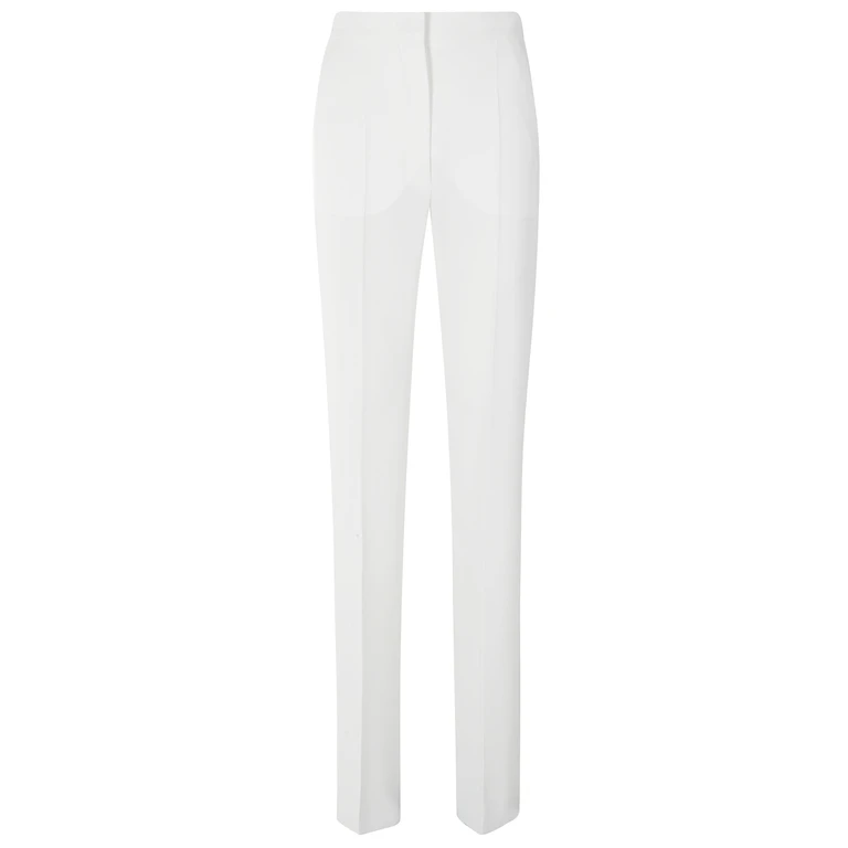 Max Mara Pianoforte Crine White 56& Viscosa Carta Pantaloni - Women