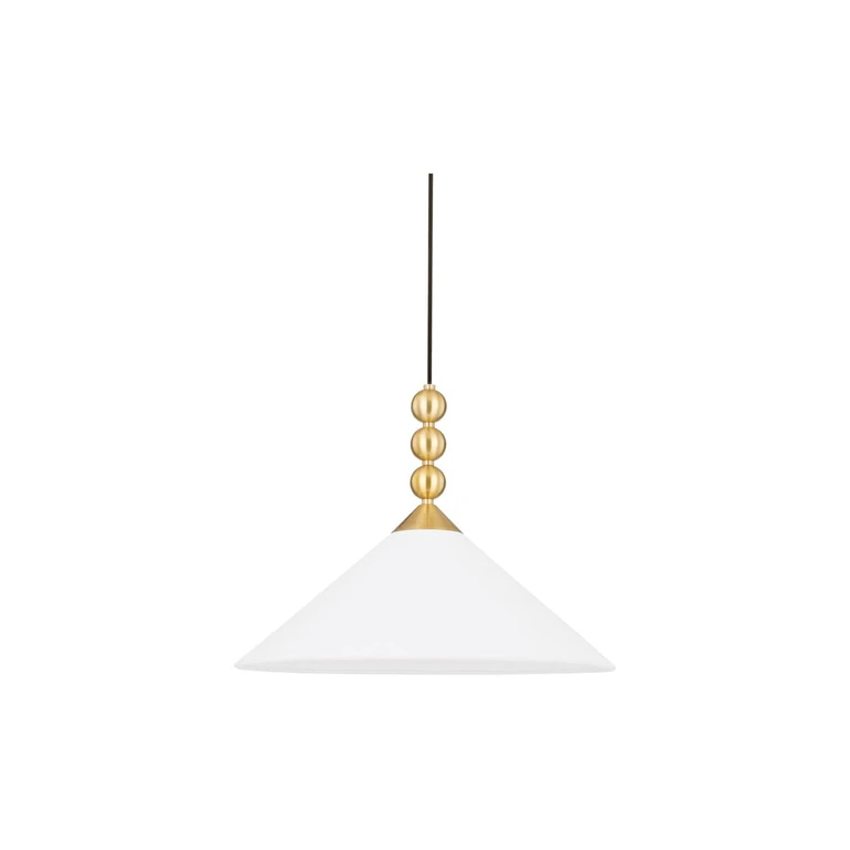 Mitzi Sang Pendant Light in Aged Brass