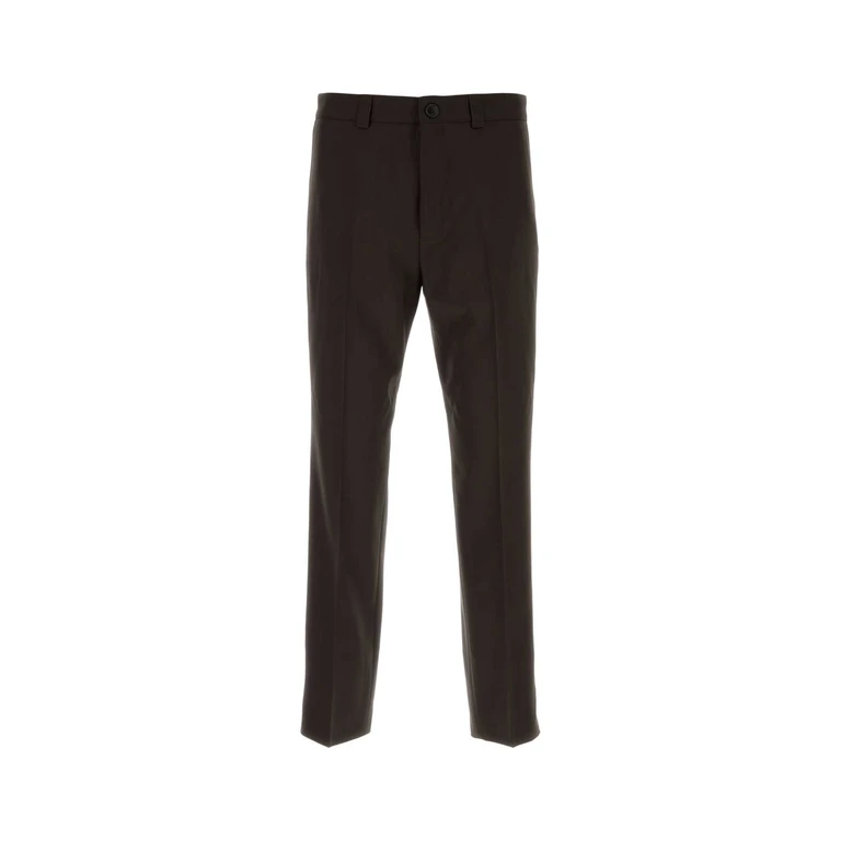 Gucci Chocolate Gabardine Pant Ground Exterior: Wool Pantaloni - Men