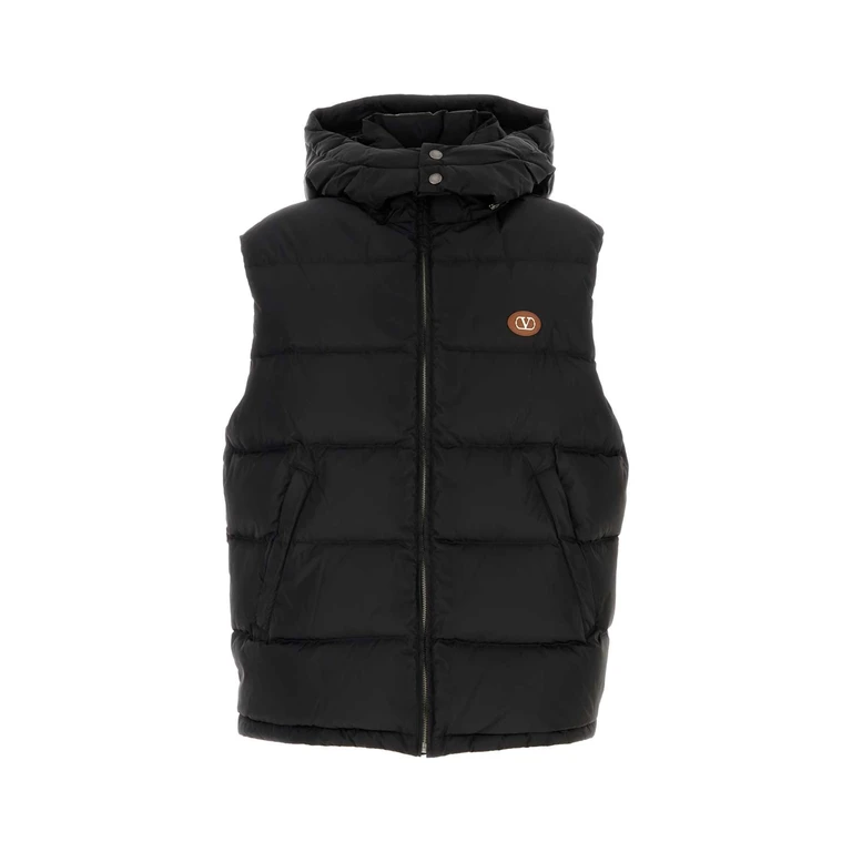 Valentino Garavani Black Nylon Vest Nero Piumini - Men