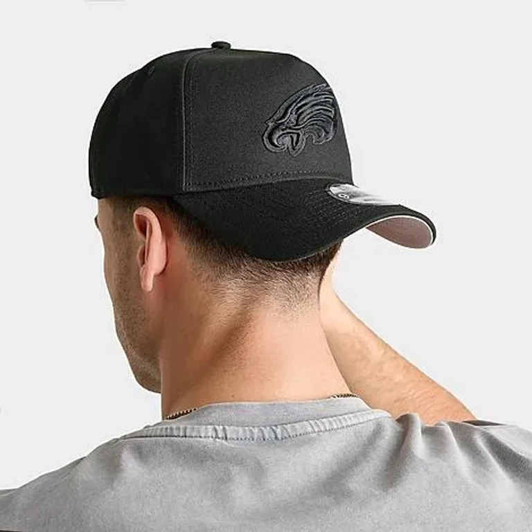 New Era Philadelphia Eagles NFL 9FORTY A-Frame Snapback Hat in Black