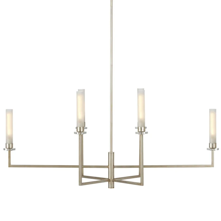 Champagne Frosted White Chandelier from the Courante Collection