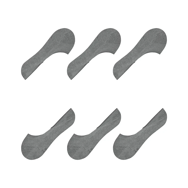 Falke Step Cotton Blend Solid Medium Cut No Show Socks, Pack of 3