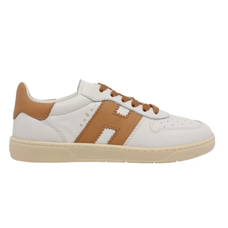 Hogan Sneakers White Calf Leather/rubber Sole - Women