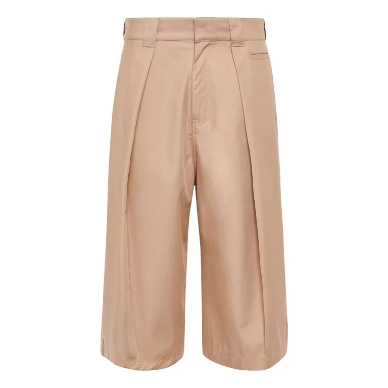 Loewe Cotton Pleated Cropped Trousers
