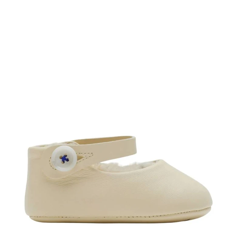 Burberry Newborn Cotton Mary Jane Shoes
