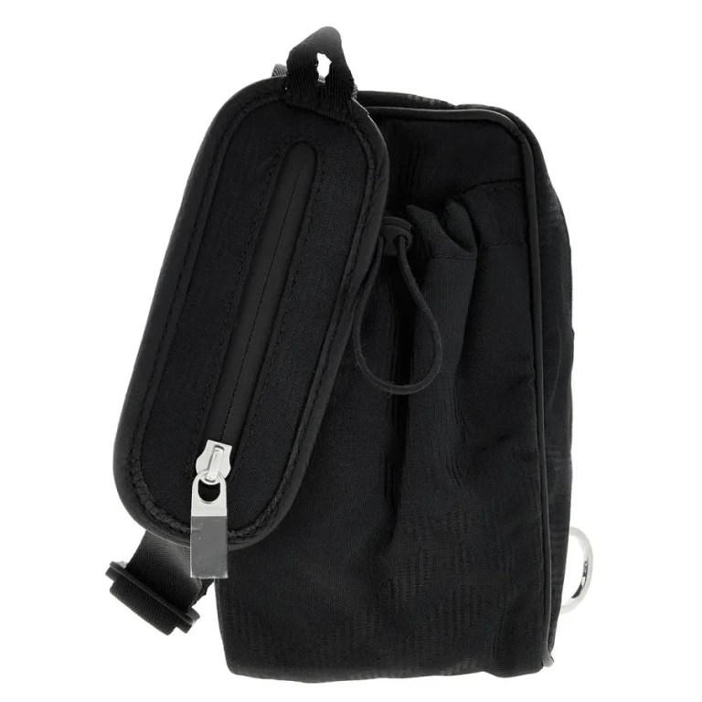 Burberry Check-Jacquard Zipped Mobile Phone Bag