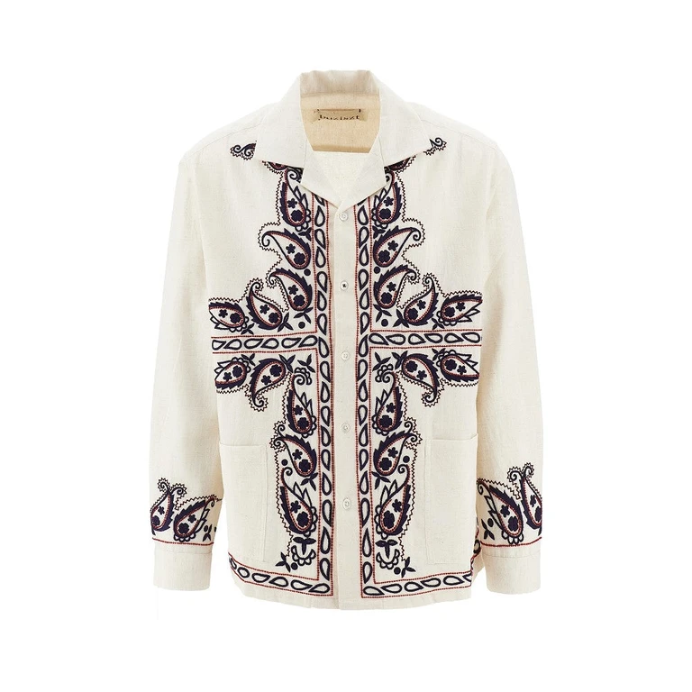 BAZISZT 'Memento' embroidered silk shirt Man S