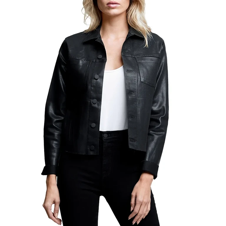 L'Agence Janelle Coated Trucker Jacket