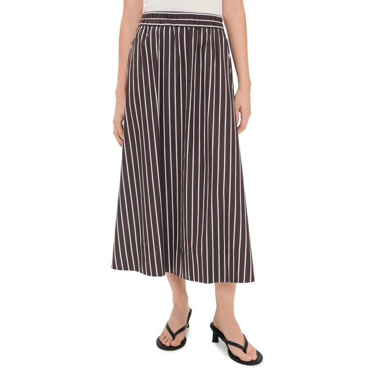Madewell A-Line Midi Skirt Chocolate Plum S