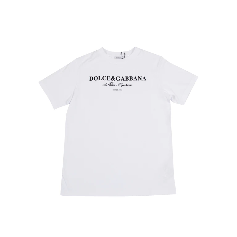 Dolce & Gabbana Junior T-Shirt White Cotton Long Sleeves