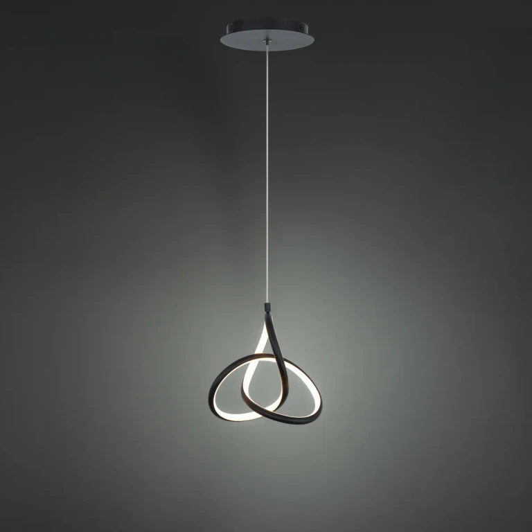 Black LED Mini Pendant from the Vornado Collection