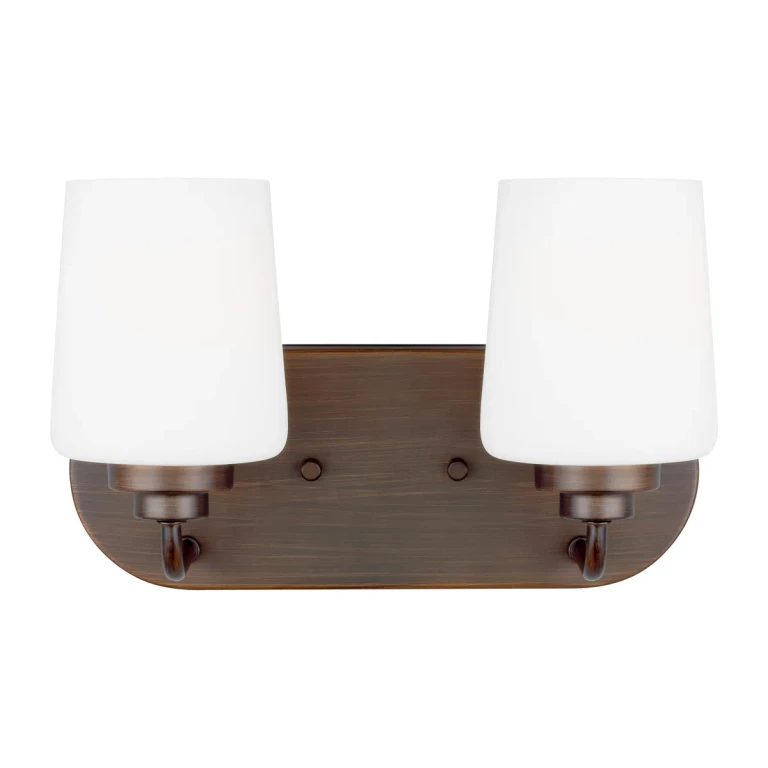 Windom 2-Light Bathroom Vanity Light in Bronze