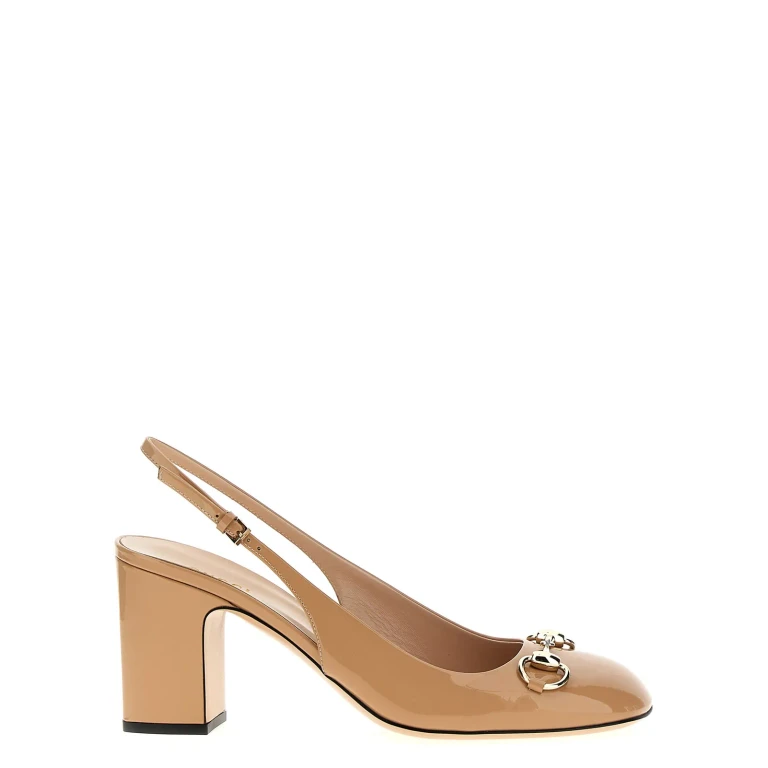 Skin Pink Leather Pumps Pinksand Scarpe Con Tacco - Women