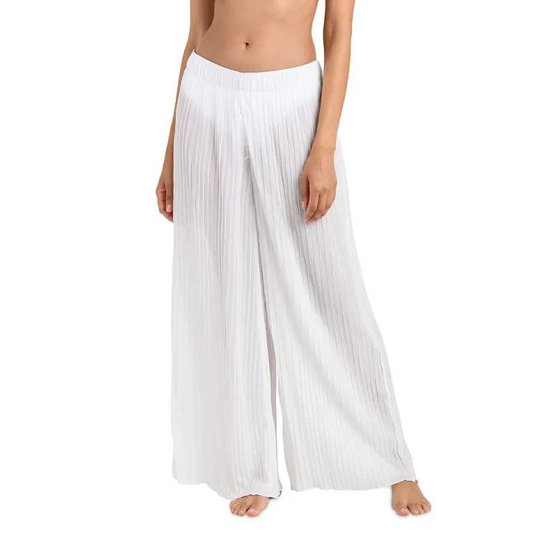 La Blanca Sunbeams Pleated Wide Leg Swim Cover-Up Pants